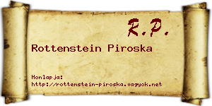 Rottenstein Piroska névjegykártya