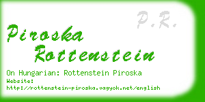 piroska rottenstein business card